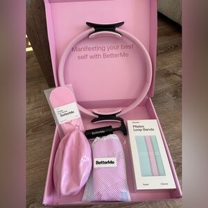 BetterMe Pilates Ring and Loop Bands Set in Raspberry Pink